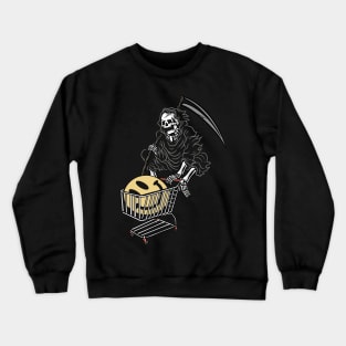 Shopping Skull, Shopping Skeleton, Shoping Crewneck Sweatshirt